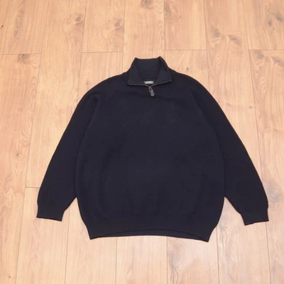 Vintage Ermenegildo Zegna Sweater XXL-XL Wool Yachting 1/4 zip 90-80s Luxury - Image 1 of 4