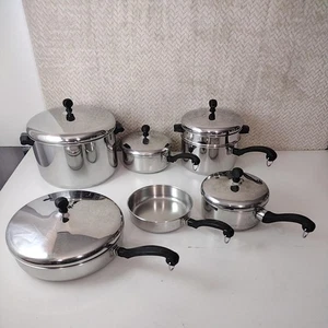 Farberware Aluminium plattiert Edelstahl Kochgeschirr Set Made in USA 8Qt 3Qt 1,5Qt - Bild 1 von 21