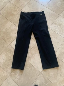 Pantalones elásticos negros grandes Calvin Klein para mujer - Imagen 1 de 7