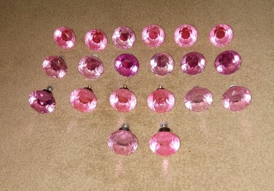 20 perillas de gabinete de cajón de vidrio con forma de diamante rosa tiradores herrajes Foto 1 de 3