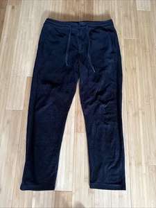 Todd Snyder Men’s L Pant Black Ribbed Velour Lounge Jogger - Picture 1 of 5