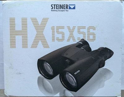 Steiner HX 15X56 Roof Prism Binocular, open box original accessories & packaging - Image 1 of 4