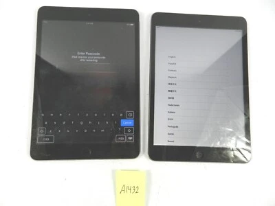 LOTE (2) Apple A1432 iPad Mini 16Gb Wi-Fi Plateado PIEZAS O REPARACIÓN D331 Foto 1 de 4