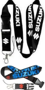 Tarjeta de identificación o llavero Suzuki Lanyard azul trasero blanco moto - Imagen 1 de 5