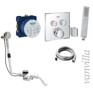 vanvilla Wannenset Handbrause mit Wannenarmatur Grohe Unterputz G28 poliert - Bild 1 von 5