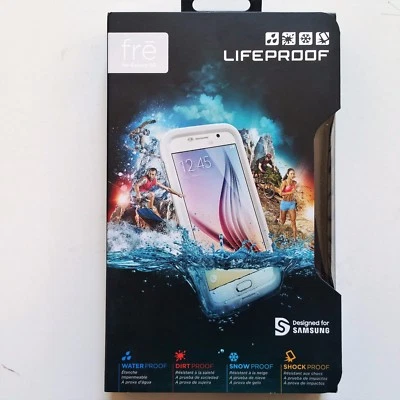 Capa LifeProof FRE impermeável para Samsung Galaxy S6 cinza branca nova em folha fabricante de equipamento original - Imagem 1 de 4