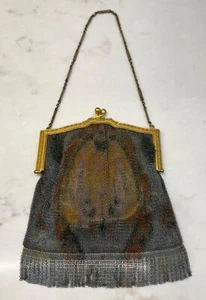 Art Deco Watercolor Mesh Purse - Picture 1 of 2