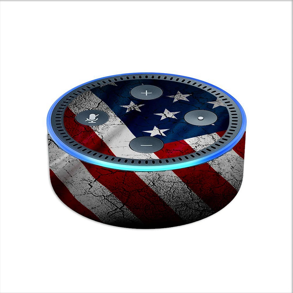 Skin Decal for Amazon Echo Dot (2nd gen) / American Flag distressed - Image 1 of 1