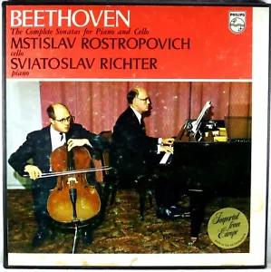 2 LP BOX PHILIPS Beethoven ROSTROPOVICH Cello Sonatas RICHTER 835 182/83 AV - Picture 1 of 4