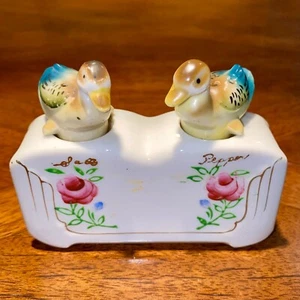 Vtg ‘50s Nodder Ducks Salt & Pepper Shakers China Porcelain Souvenir Collectible - Picture 1 of 8