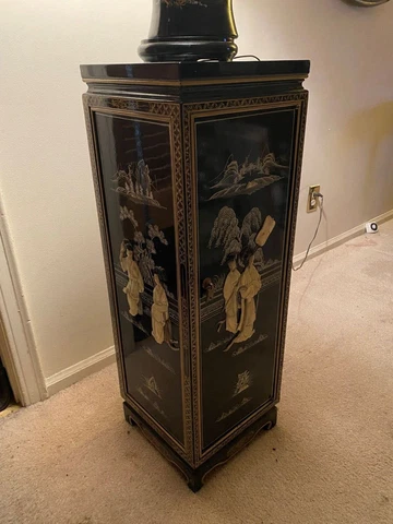 Oriental Side Table Cabinet Cover