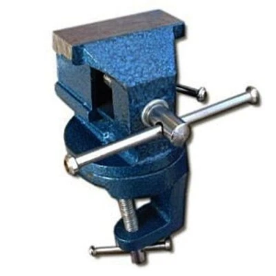 60MM MINI CLAMP ON SWIVEL BASE STEEL BENCH VICE TABLE TOP WORKBENCH DESK