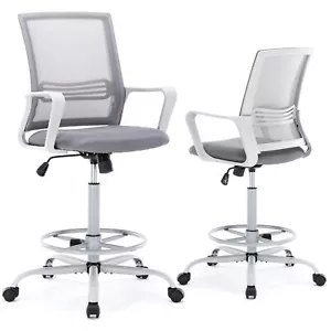 Drafting Chair, Tall Office Chair with Adjustable Foot Ring, Standing Desk Ch... - Bild 1 von 7