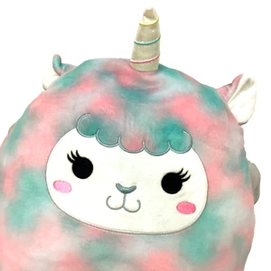 Kellytoy-Squishmallow-Winona Alicorn/Llama -Pastel Pink/Blue Swirled - 14" Plush - Foto 1 di 11