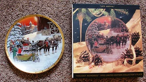 1995 "LATE ARRIVAL" HARLEY DAVIDSON "HOLIDAY MEMORIES" PLATE ORIGINAL PACKAGING - Picture 1 of 7