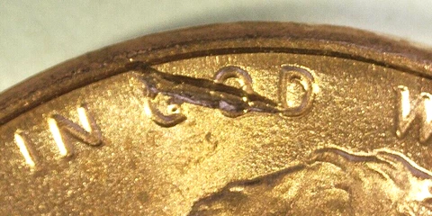 2017 P LINCOLN PENNY ERROR, OBVERSE STRIKE THROUGH GREASE *FREE SHIPPING* Cover