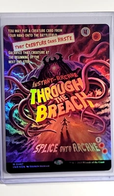 2025 MTG Magic the Gathering Innistrad Remastered Foil Through the Breach Poster - Image 1 of 3