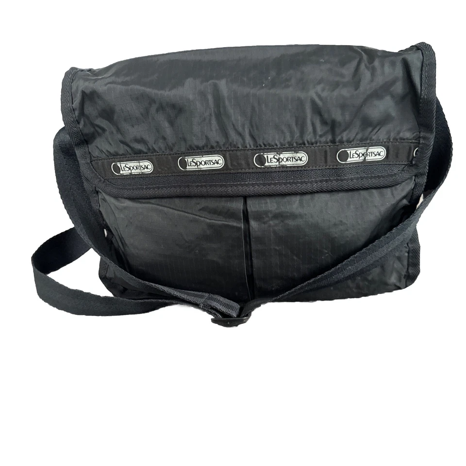 Сумка через плечо LeSportsac черная с регулируемым ремешком ручная кладь - Изображение 1 из 4