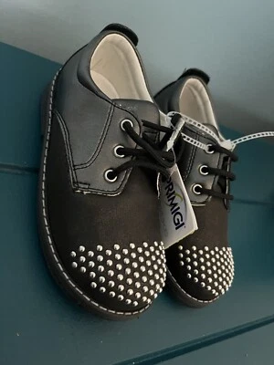 Nuevo con etiquetas Zapatos Italianos para Niño Primigi, Zapatos Negros Talla 9.5 Foto 1 de 4