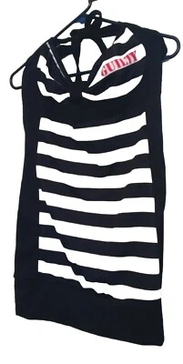 Sexy Mini Vestido Disfraz Charades Culpable As Charged Rayas Blancas y Negras Talla L Foto 1 de 4