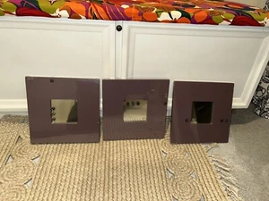 Set Of 3 IKEA Malma Plum Purple 10x10 Framed Mirrors-NEW - Picture 1 of 3