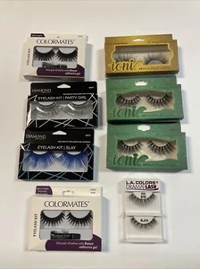 Paquete de 8 pestañas postizas de visón sintético 3D Diamond, Toni, LA, Color Mates - Imagen 1 de 6