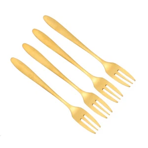 4 Pcs Cake Fork Child Fruit Toothpick Food Picks Forks Stainless Steel - Picture 1 of 12