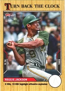 2021 Topps Now Turn Back The Clock Reggie Jackson #75 Baseballkarte (PR: 361) - Bild 1 von 2