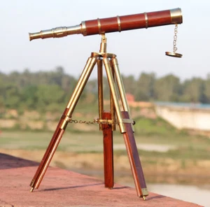 18 Inch Handmade Telescope With Wooden Tripod Stand Best Gift For Christmas - Picture 1 of 8