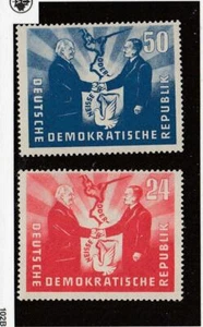 G.D.R. (MK1886) # 80-81 FVF-MLH 24,50pf 2 PRESIDENTES DÁNDOSE LA MANO CV $42 - Imagen 1 de 1