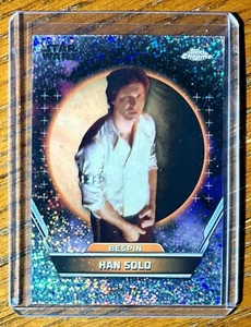 2024 TOPPS STAR WARS CHROME HYPERSPACE HAN SOLO GALACTIC DUST REFRACTOR #ED /75 - Picture 1 of 1