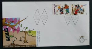 2000 NETHERLANDS NEDERLAND SET CARTOON COMICS SJORS & SJIMMIE NR 423A FDC - Picture 1 of 1
