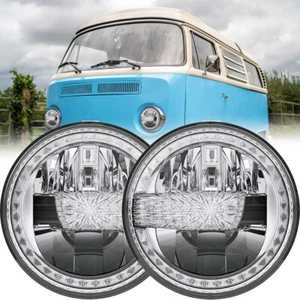 For VW Bay Window Camper Bus Van T2 1974-1979 LED Headlights high-low beam lamps - Picture 1 of 9