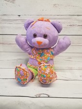 16" Purple Doodle Bear - Washable 2005 Stuffed Animal Children's Toy Teddy Bear