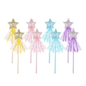 8Pcs Fairy Wands Star Glitter Wand Princess Wands for Girls Kids Princess Party - Picture 1 of 8