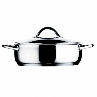 Tegame 24cm con coperchio,modello1950 Mepra, triplofondo acciaio 18/10 induzione - Immagine 1 di 2