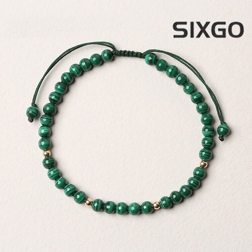 VALENTINO Bracciale 4mm Perline Minimalista Delicato Guarigione Meditazione Chakra Reiki