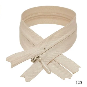 12 pcs Quality BKC Invisible Zipper Top Open Bottom Closed 9" Off White #123 - Picture 1 of 1