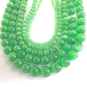 Cat Eye Round Beads 14" Cat's Eye Glass 4mm 6mm 8mm 10mm 12mm Loose Craft DIY - Picture 1 of 97