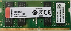 KINGSTON 16GB DDR4 2400MHz PC4-19200 SO DIMM FOR LAPTOPS  KCP424SD8/16
