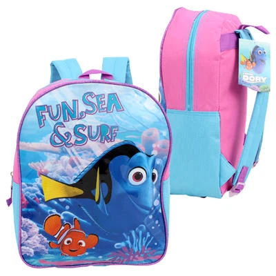 Backpack 15" Disney Finding Dory Nemo Ocean Buddies & Fun Sea Surf Girl NEW