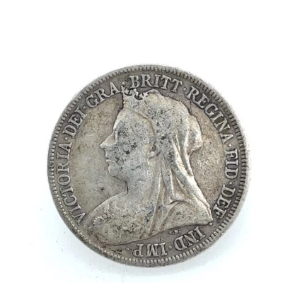 1898 Great Britain One Shilling Queen Victoria 0.925 Silver Coin KM#780 - Image 1 of 2