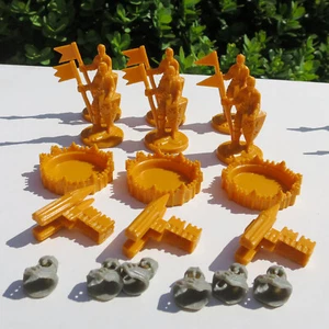 Siedler von Catan Städte und Ritter NEU Ritter Figuren orange Metropolen - Bild 1 von 5