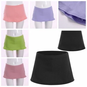 Girls Teamwear Warm-up Skort Exercise Skirts Badminton Elastic Waistband Cozy - Picture 1 of 69