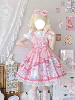 Carnival Show Women's Lolita JSK Suspender Dress One Piece 5 Colors Party Wear - Image 1 of 4