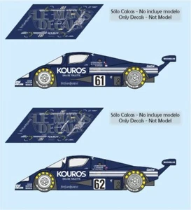 Decals Mercedes Sauber C9 Le Mans 1987 1:32 1:43 1:24 1:18 calcas - Imagen 1 de 3