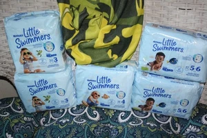 LITTLE SWIMMERS 5 pkg NEW!! FREE SHIP!! 92 FUN WATER BRIEFS !!!!!! - Picture 1 of 5