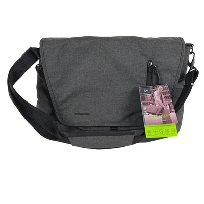 Travelon Urban Messenger Bag With 5-Point Anti-Theft Protection Slate NWT MC-85 - Image 1 of 4
