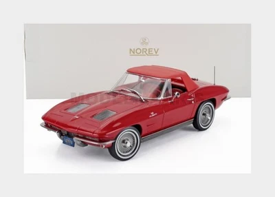 NOREV 189056 CHEVROLET - CORVETTE STINGRAY CABRIOLET 1963 - RED - 1/18 - Immagine 1 di 2
