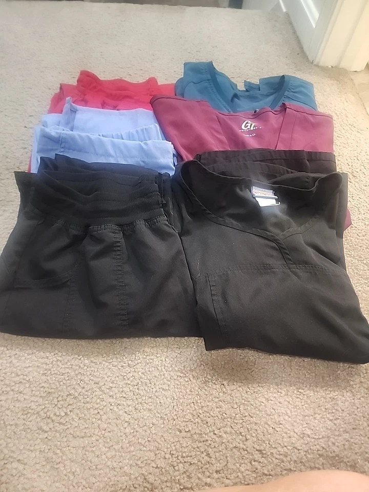 Women's Scrubs Lot, Size M/ L Pairs Of Pants, 3 Tops. Cherokee, Scrubstar, GT - Image 1 of 4